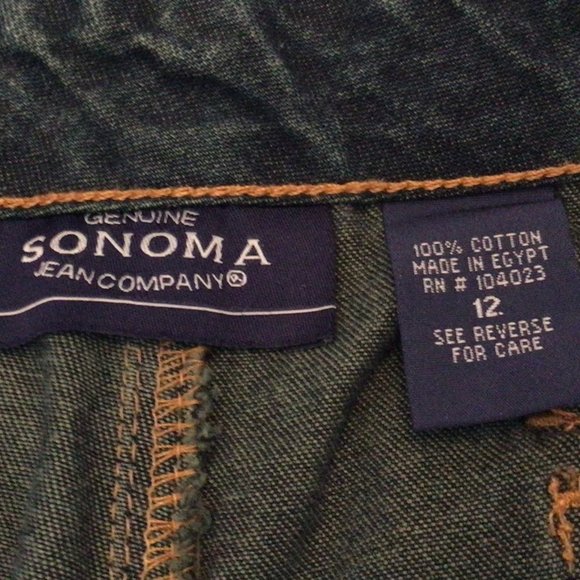 Sonoma - Black denim shorts with orange stitiching - Picture 4 of 5